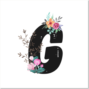 Letter G - Botanical English Alphabet, Name Initial Posters and Art